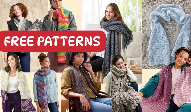 25 Modern & Free Scarf Knitting Patterns