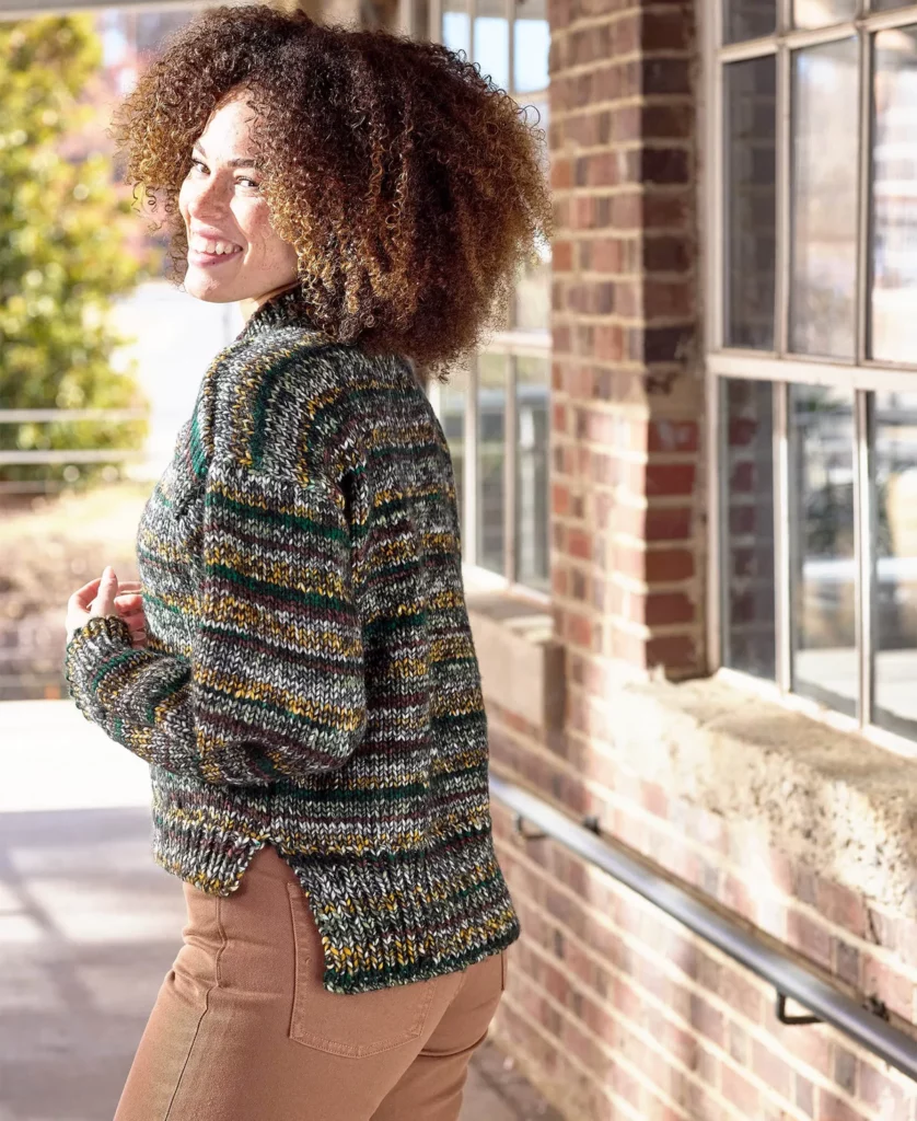 Free Knitting Pattern for a Split Hem Pullover