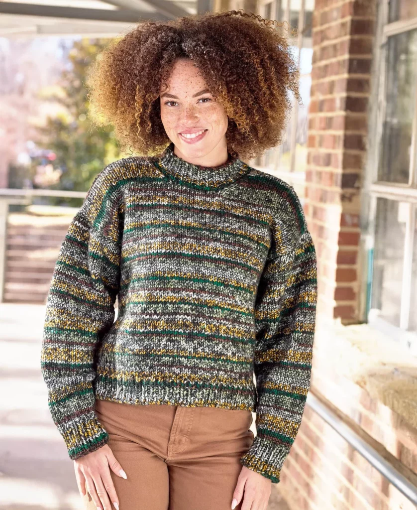 Free Knitting Pattern for a Split Hem Pullover