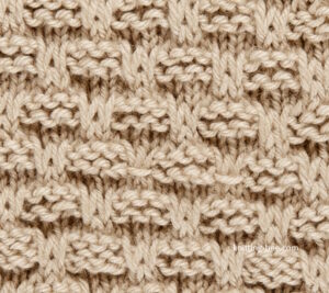 Slip Stitch Offset Bricks Knitting Pattern