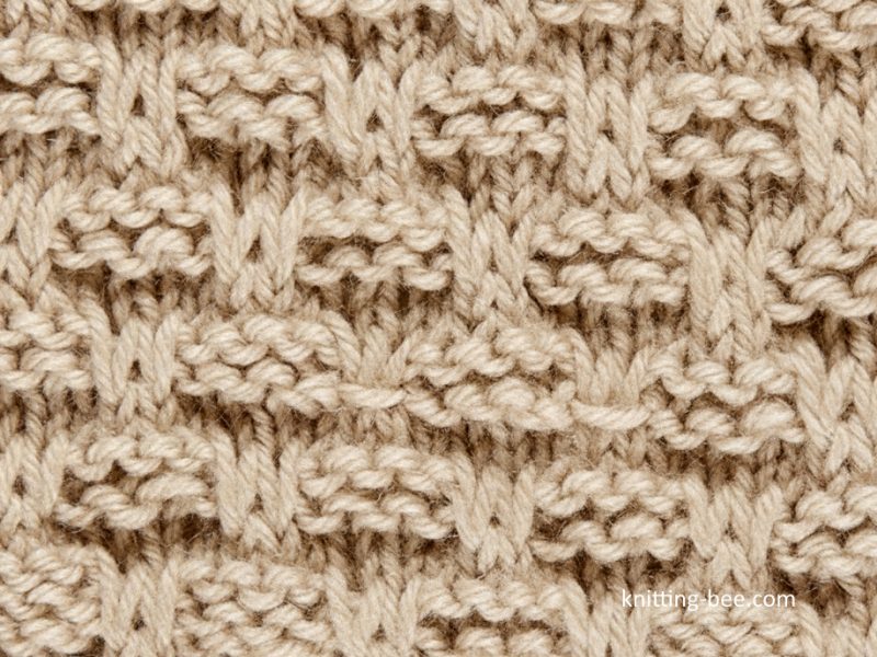 Slip Stitch Offset Bricks Knitting Pattern