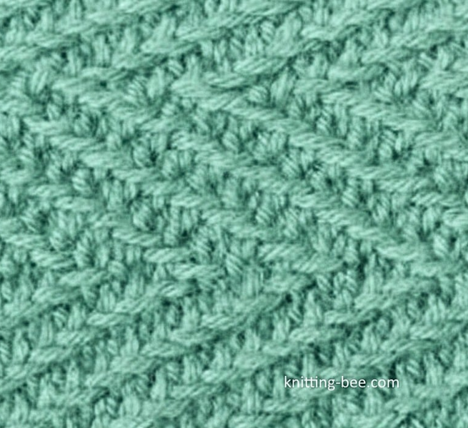 Chevron Seed Stitch Knitting Pattern