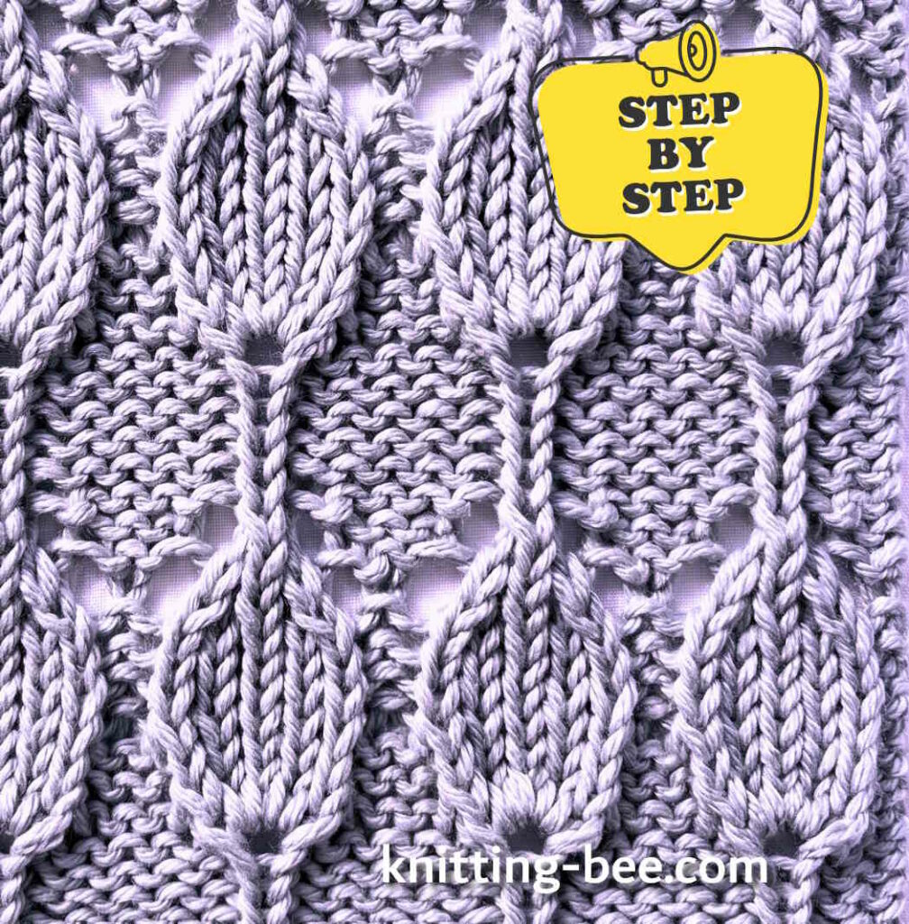3D Leaf Lace Knitting Pattern Stitch FREE