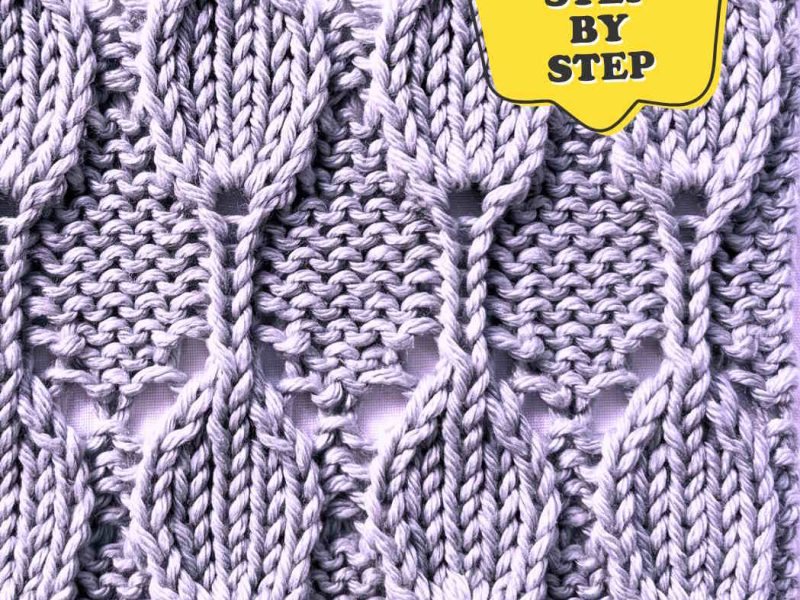 3D Leaf Lace Knitting Pattern Stitch FREE