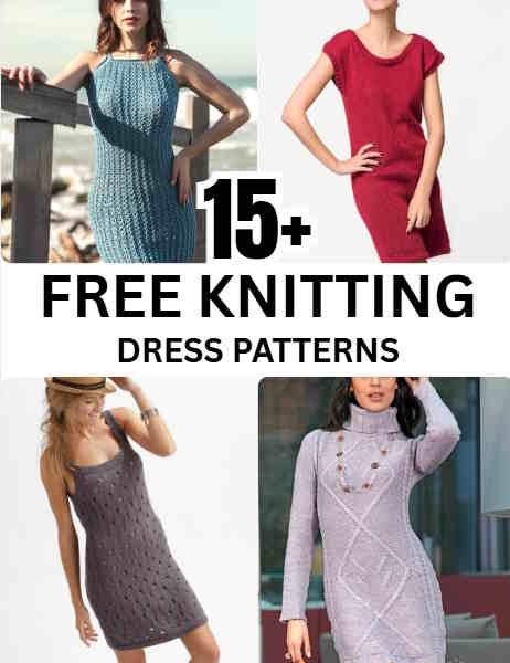 15 Free Dress Knitting Patterns for Beginners