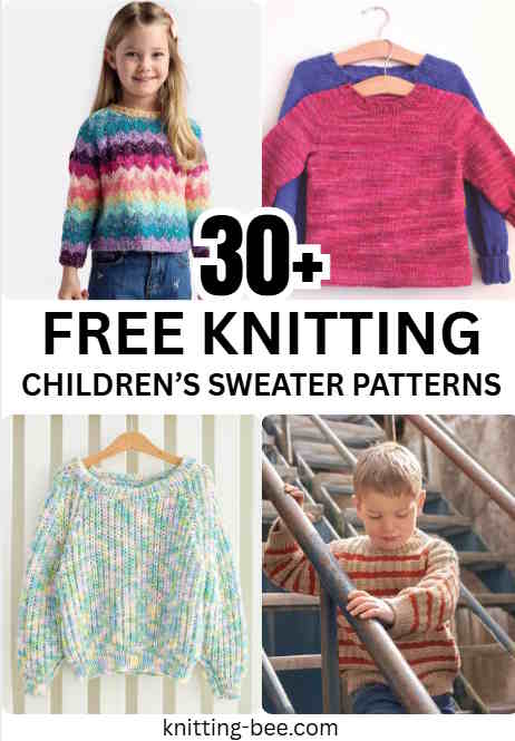 30 Free Knitting Patterns for Children’s Sweaters – Downloadable PDFs