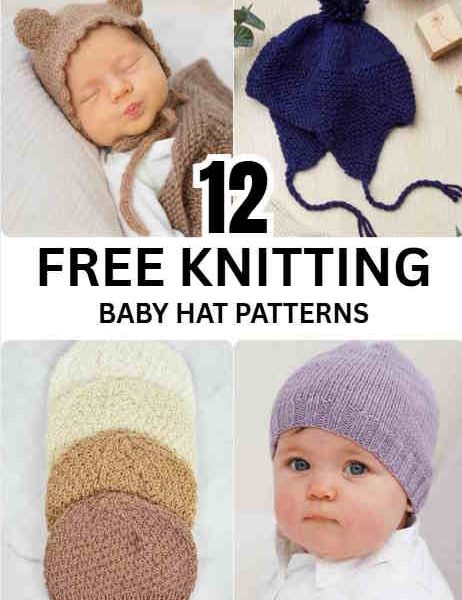 12 Free Baby Hat Knitting Patterns for Beginners