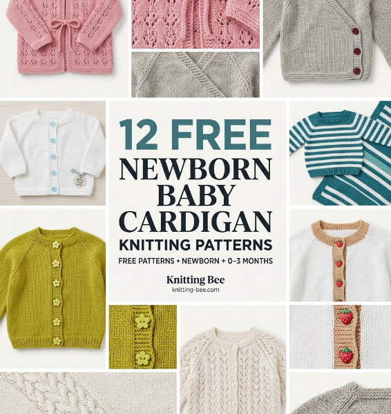 12 Free Newborn Baby Cardigan Knitting Patterns