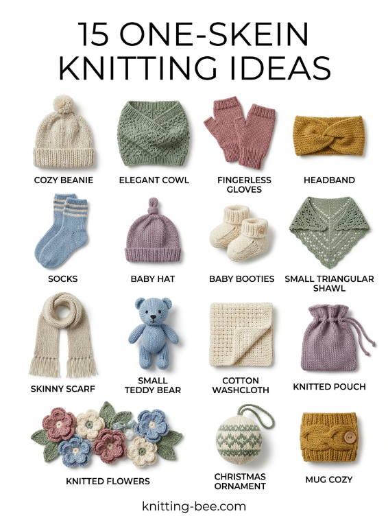 15 one skein knitting project ideas