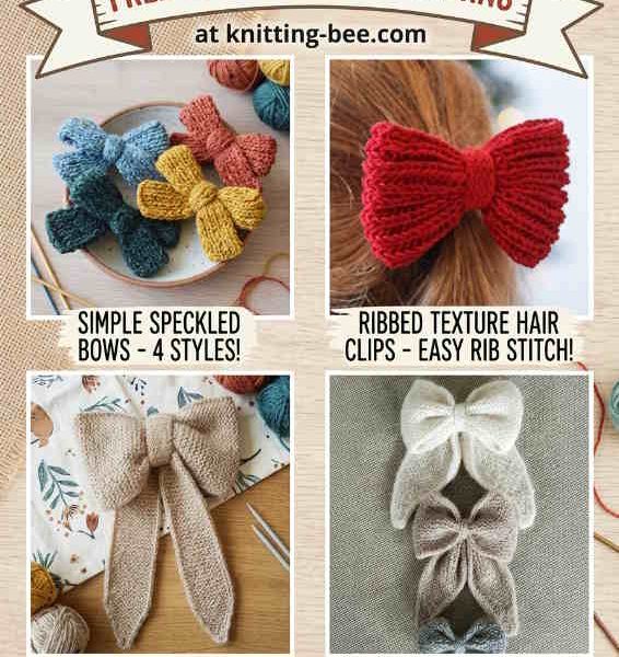 5 Free Bow Knitting Patterns: Cute & Easy Knitted Bows