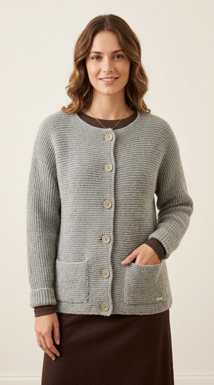 An Easy Garter Stitch Cardigan