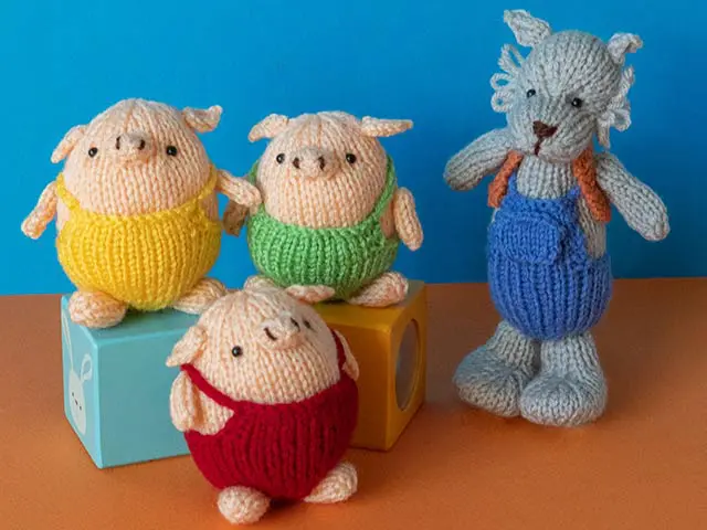 Free Three Little Pigs Knitting Pattern