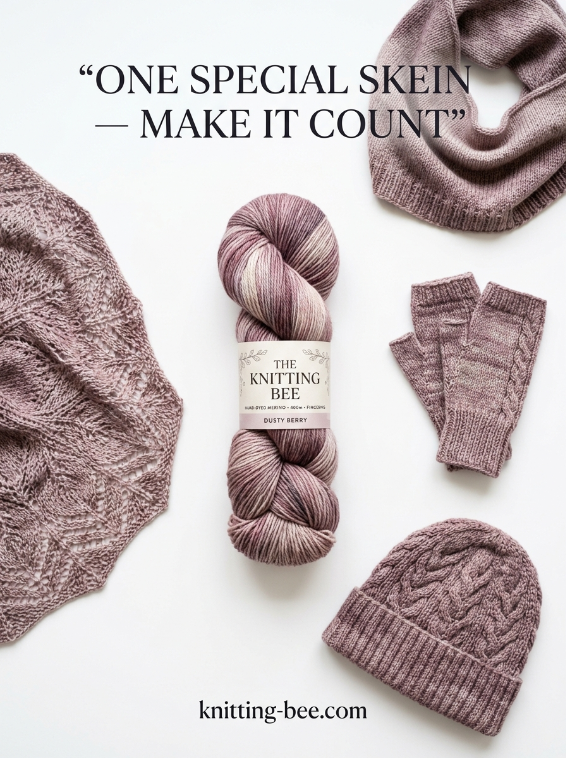 Knitting project ideas for one special hand dyed skein of yarn
