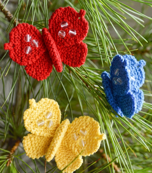 Knitted Butterfly Decoration Pattern
