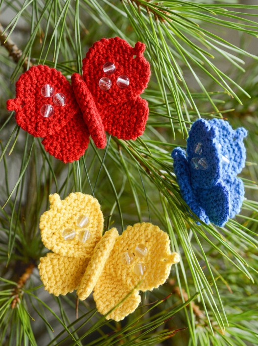 Knitted Butterfly Decoration Pattern