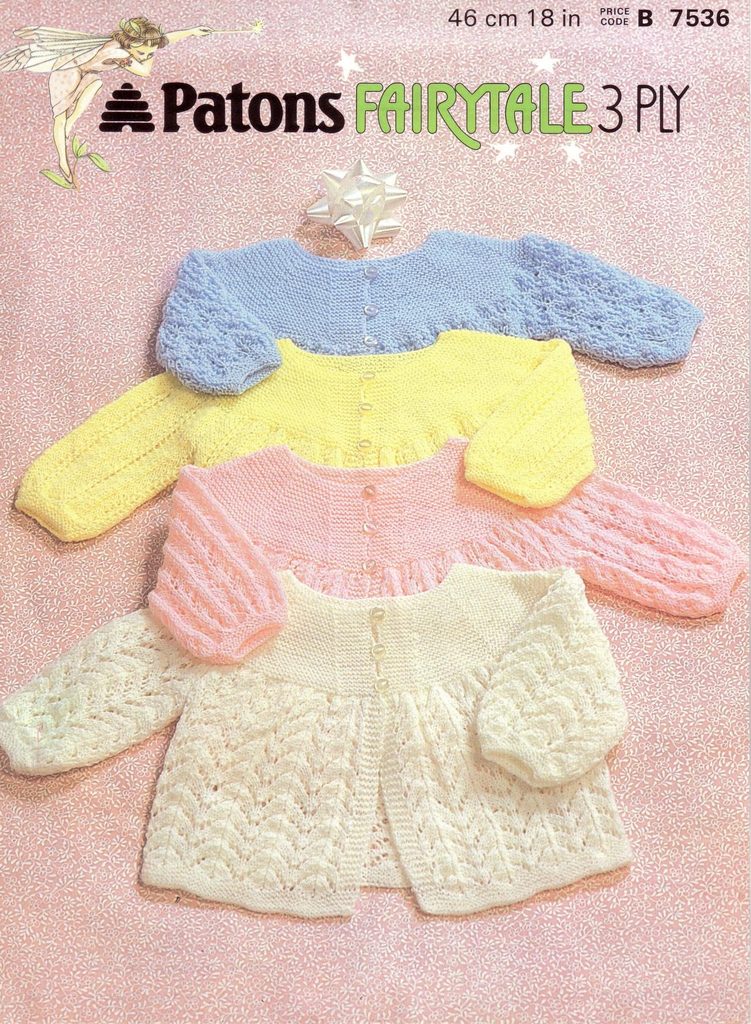 Vintage Baby Matinee Coat Knitting Pattern – Patons 7536