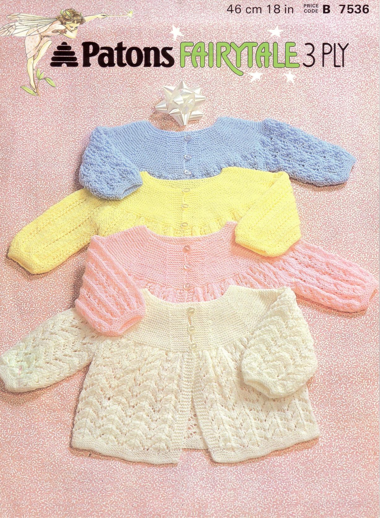 Vintage Baby Matinee Coat Knitting Pattern – Patons 7536