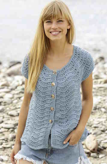 Shore Line Cardigan Free Knitting Pattern