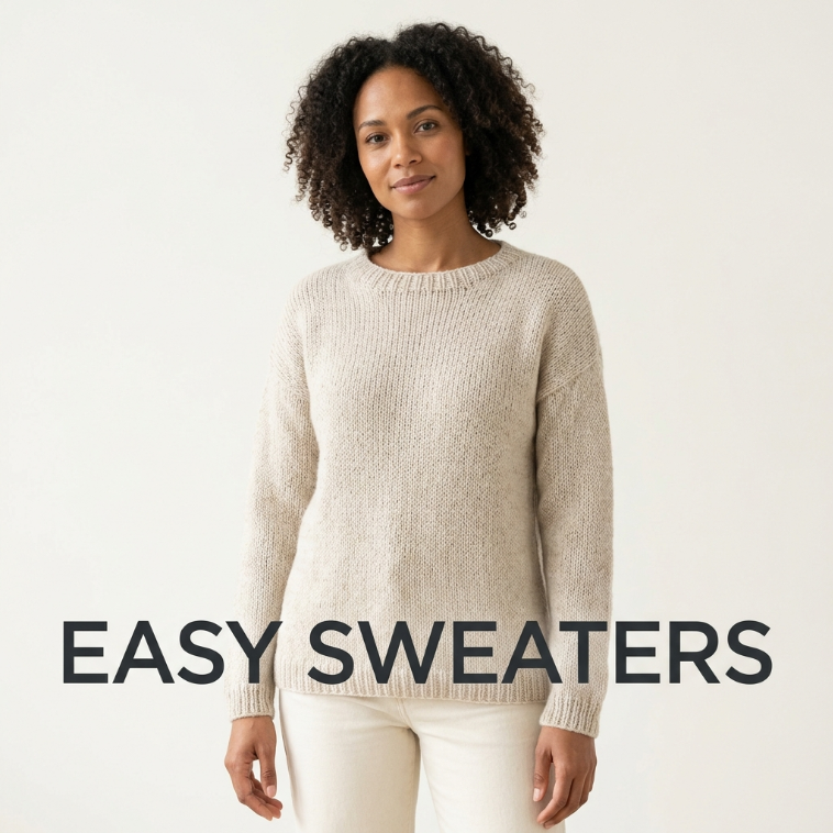 free easy sweater knitting patterns